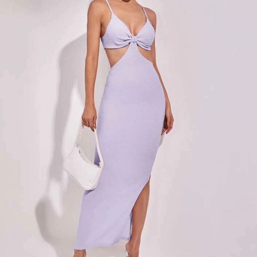 Cutout Split Hem Maxi Dress Serita Vibe